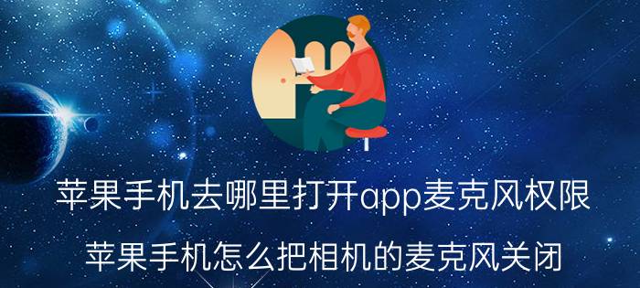 苹果手机去哪里打开app麦克风权限 苹果手机怎么把相机的麦克风关闭？